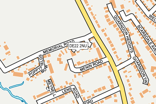 DE22 2NU map - OS OpenMap – Local (Ordnance Survey)
