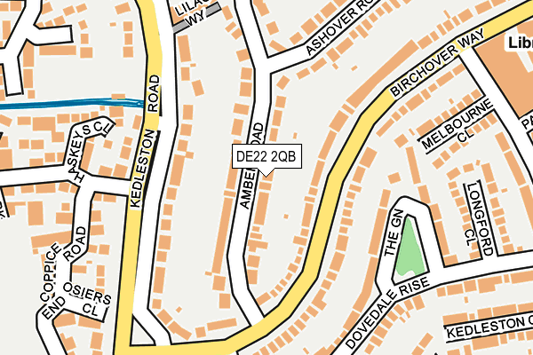 DE22 2QB map - OS OpenMap – Local (Ordnance Survey)