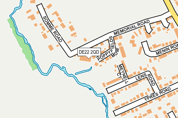 DE22 2QD map - OS OpenMap – Local (Ordnance Survey)