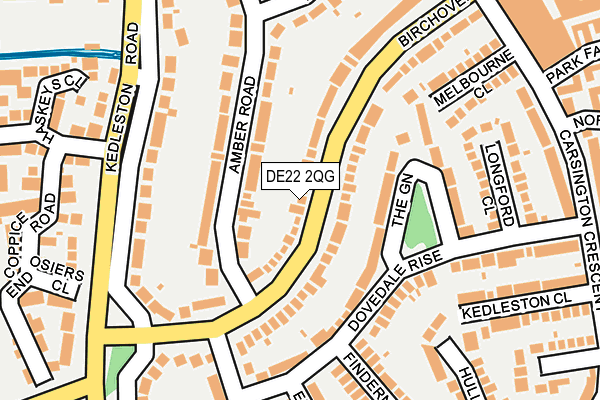 DE22 2QG map - OS OpenMap – Local (Ordnance Survey)