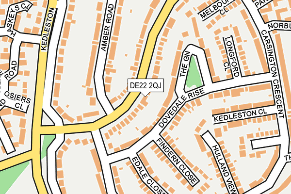 DE22 2QJ map - OS OpenMap – Local (Ordnance Survey)