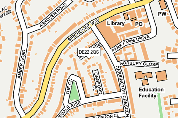 DE22 2QS map - OS OpenMap – Local (Ordnance Survey)