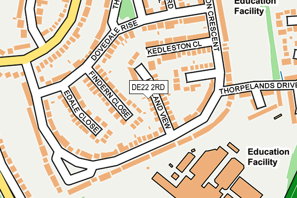 DE22 2RD map - OS OpenMap – Local (Ordnance Survey)