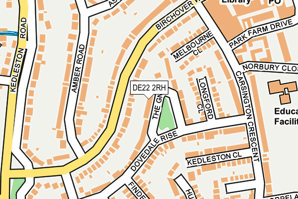 DE22 2RH map - OS OpenMap – Local (Ordnance Survey)