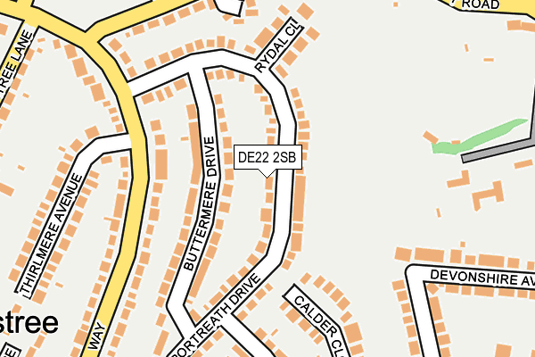 DE22 2SB map - OS OpenMap – Local (Ordnance Survey)