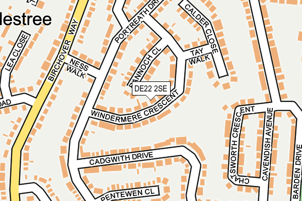 DE22 2SE map - OS OpenMap – Local (Ordnance Survey)