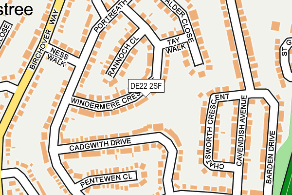 DE22 2SF map - OS OpenMap – Local (Ordnance Survey)