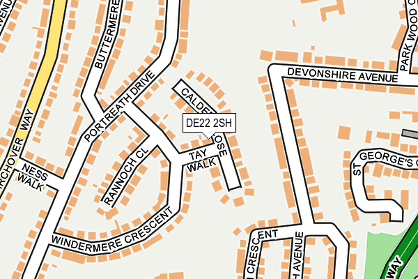 DE22 2SH map - OS OpenMap – Local (Ordnance Survey)