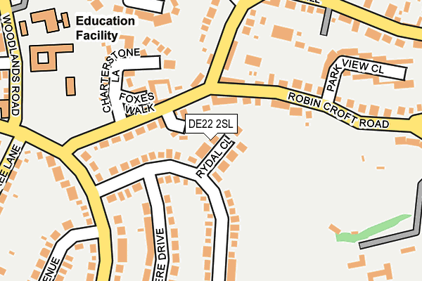 DE22 2SL map - OS OpenMap – Local (Ordnance Survey)