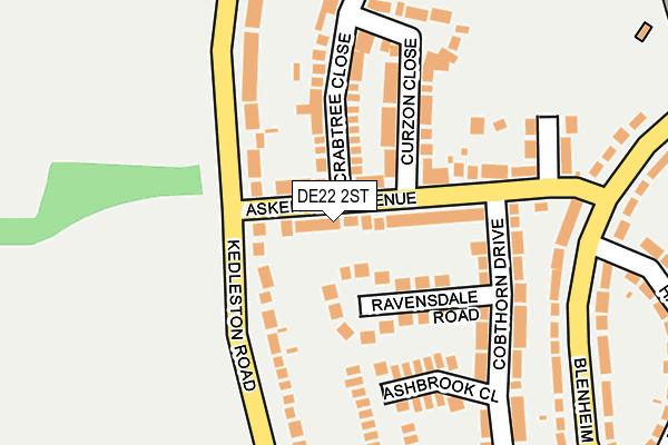 DE22 2ST map - OS OpenMap – Local (Ordnance Survey)