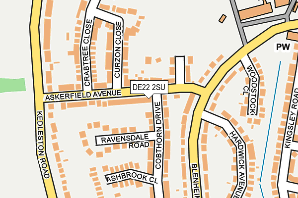 DE22 2SU map - OS OpenMap – Local (Ordnance Survey)