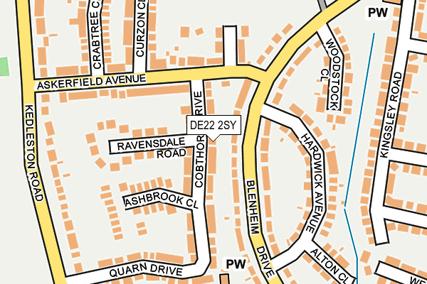 DE22 2SY map - OS OpenMap – Local (Ordnance Survey)