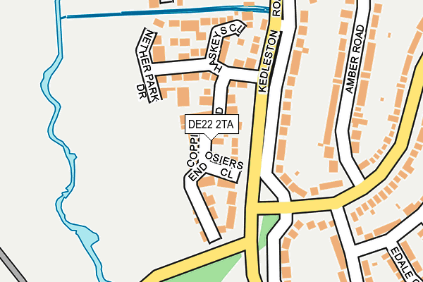 DE22 2TA map - OS OpenMap – Local (Ordnance Survey)