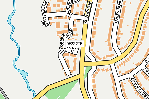 DE22 2TB map - OS OpenMap – Local (Ordnance Survey)
