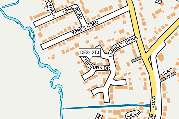 DE22 2TJ map - OS OpenMap – Local (Ordnance Survey)