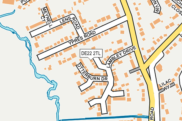 DE22 2TL map - OS OpenMap – Local (Ordnance Survey)
