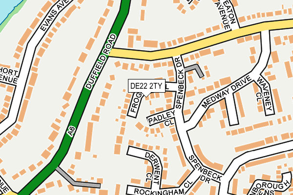 DE22 2TY map - OS OpenMap – Local (Ordnance Survey)