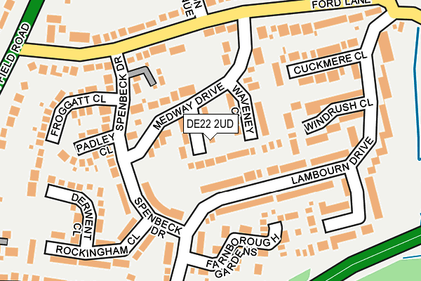 DE22 2UD map - OS OpenMap – Local (Ordnance Survey)