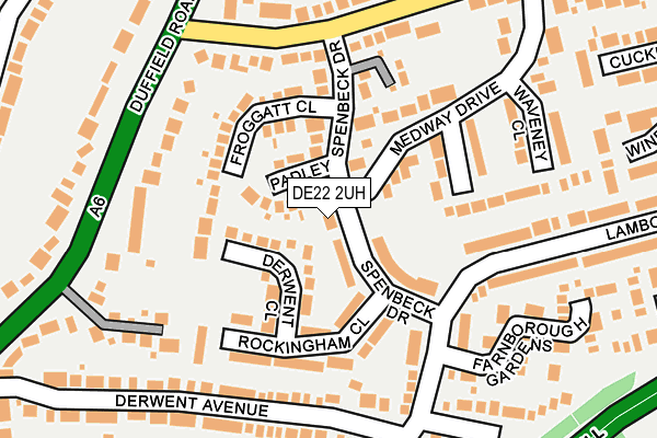 DE22 2UH map - OS OpenMap – Local (Ordnance Survey)