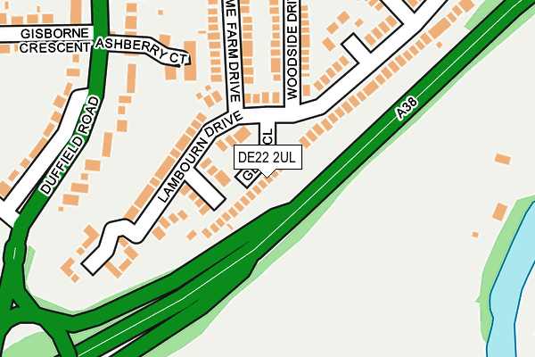 DE22 2UL map - OS OpenMap – Local (Ordnance Survey)