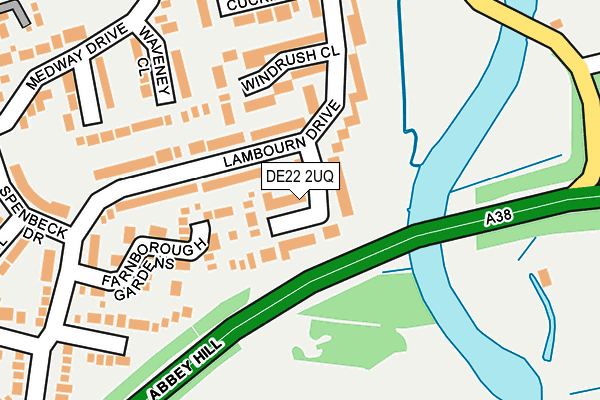 DE22 2UQ map - OS OpenMap – Local (Ordnance Survey)