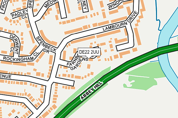 DE22 2UU map - OS OpenMap – Local (Ordnance Survey)