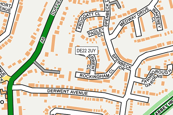 DE22 2UY map - OS OpenMap – Local (Ordnance Survey)