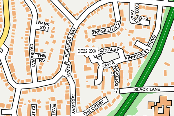 DE22 2XX map - OS OpenMap – Local (Ordnance Survey)