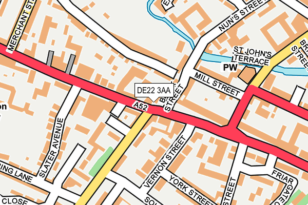 DE22 3AA map - OS OpenMap – Local (Ordnance Survey)