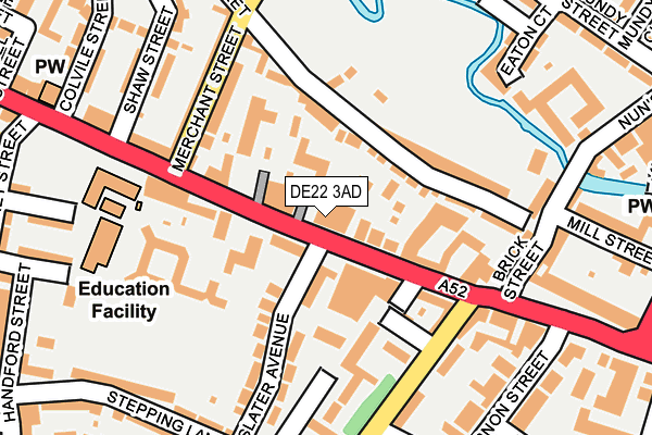 DE22 3AD map - OS OpenMap – Local (Ordnance Survey)