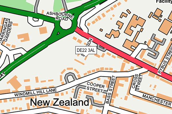 DE22 3AL map - OS OpenMap – Local (Ordnance Survey)