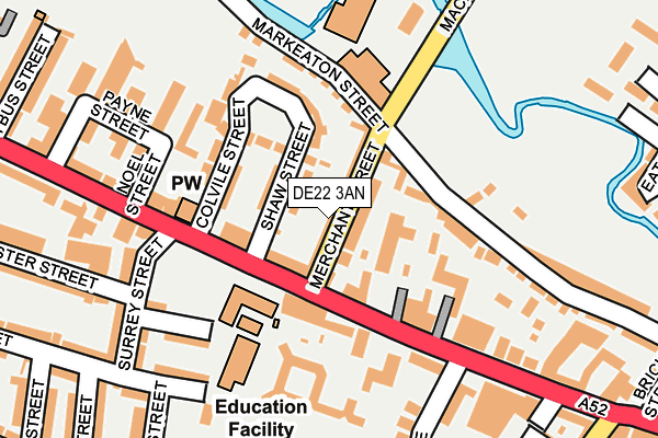 DE22 3AN map - OS OpenMap – Local (Ordnance Survey)