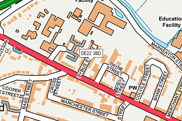 DE22 3BD map - OS OpenMap – Local (Ordnance Survey)