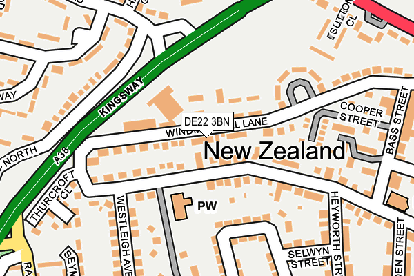 DE22 3BN map - OS OpenMap – Local (Ordnance Survey)