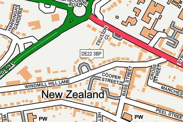 DE22 3BP map - OS OpenMap – Local (Ordnance Survey)