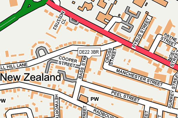 DE22 3BR map - OS OpenMap – Local (Ordnance Survey)