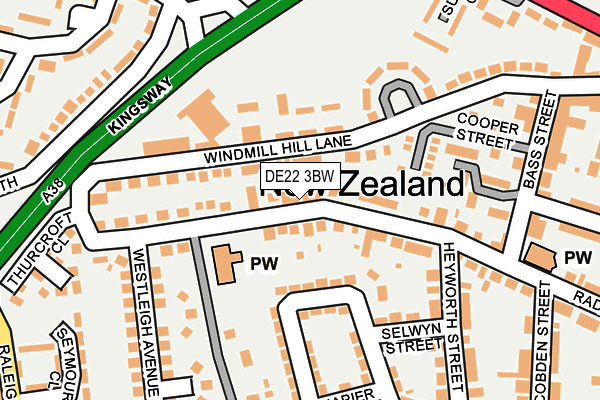 DE22 3BW map - OS OpenMap – Local (Ordnance Survey)