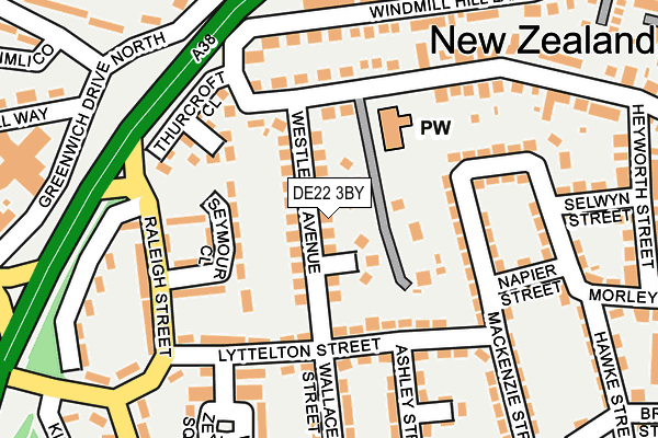 DE22 3BY map - OS OpenMap – Local (Ordnance Survey)
