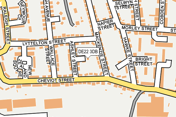 DE22 3DB map - OS OpenMap – Local (Ordnance Survey)