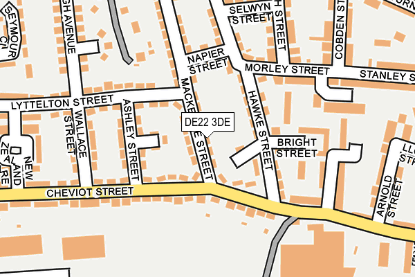 DE22 3DE map - OS OpenMap – Local (Ordnance Survey)