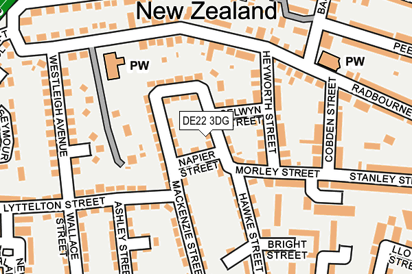 DE22 3DG map - OS OpenMap – Local (Ordnance Survey)