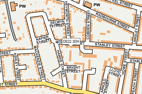 DE22 3DH map - OS OpenMap – Local (Ordnance Survey)