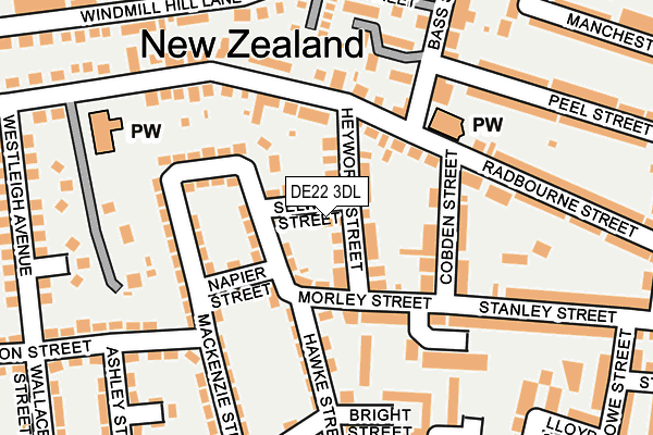 DE22 3DL map - OS OpenMap – Local (Ordnance Survey)