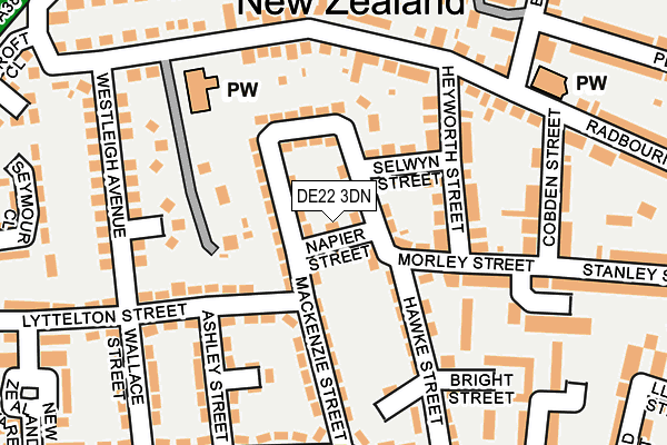 DE22 3DN map - OS OpenMap – Local (Ordnance Survey)