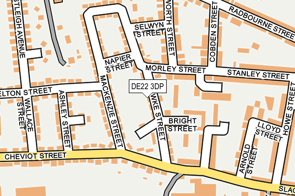 DE22 3DP map - OS OpenMap – Local (Ordnance Survey)