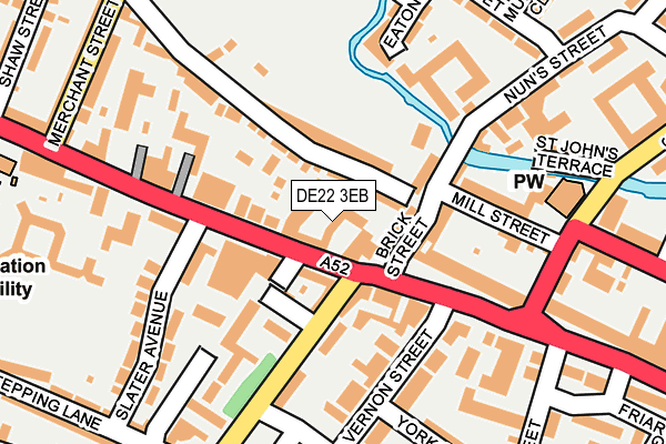 DE22 3EB map - OS OpenMap – Local (Ordnance Survey)