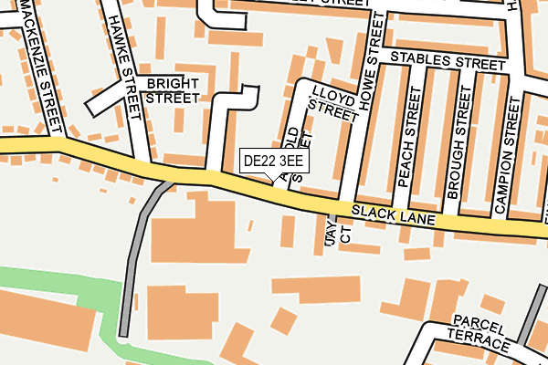 DE22 3EE map - OS OpenMap – Local (Ordnance Survey)