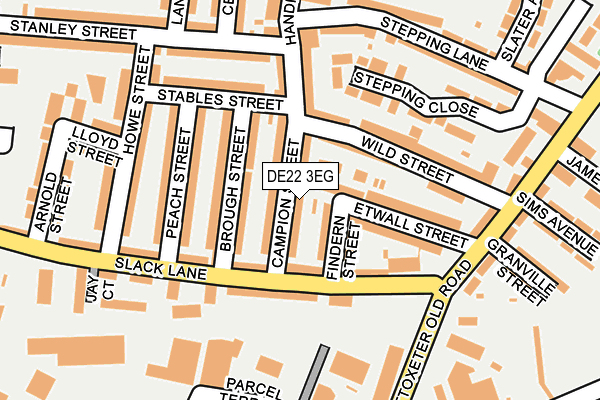 DE22 3EG map - OS OpenMap – Local (Ordnance Survey)