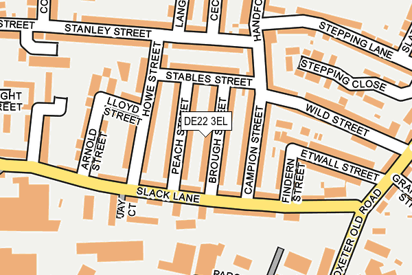 DE22 3EL map - OS OpenMap – Local (Ordnance Survey)