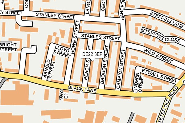 DE22 3EP map - OS OpenMap – Local (Ordnance Survey)